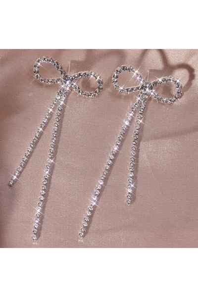 NESSORİA Kurdale fiyonk şekli su yolu özel parıldayan küpe