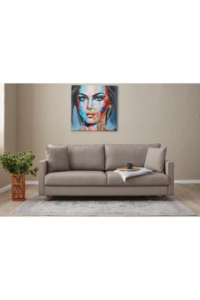 Vivense EVA SERİSİ ÜÇLÜ KOLTUK, KREM