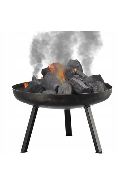 SERSIMO Garden fireplace 60x36 cm, with removable legs, resistant to high temperatures, black