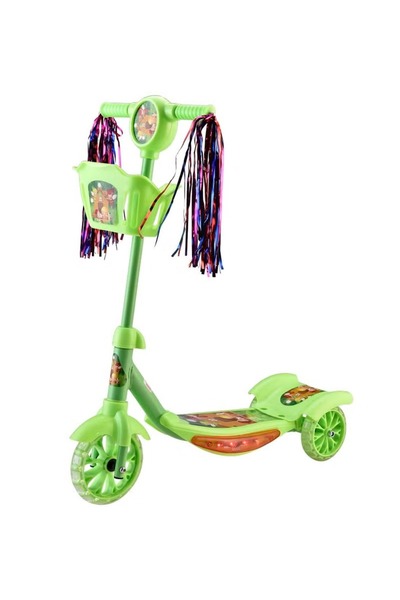 rexa 3-Wheel Musical Scooter – Green Fun Ride with Stability for Kids