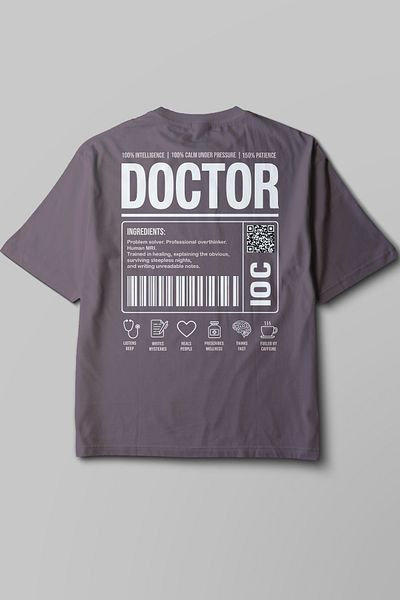 Pratik Medikal Doctor - Oversize T-Shirt Smoked Unisex