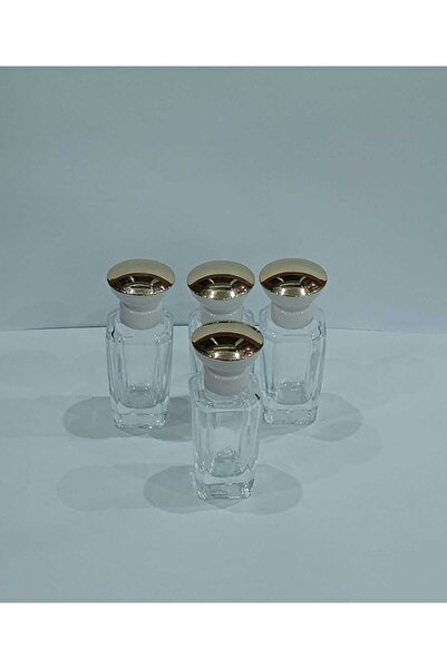 OEM 4'lü 50 ml Doldurulabilir Boş Parfüm Şişesi – Altın Kapaklı Dikey Tasarım