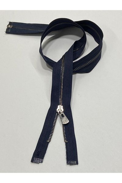 karantuhafiye Iron Tooth Coat Coats Zipper / 75 cm / Navy Blue / Anthracite Tooth / No 5