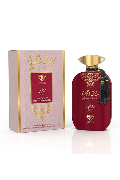 SAIF AL FARES Rimal Al Sahraa Ruby Perfume for Men & Women (Saffron, Amber) 100ML