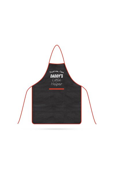 CLICK Kids Apron, for Barbecue or in the Kitchen, Dimensions 44 X 60 cm, Black