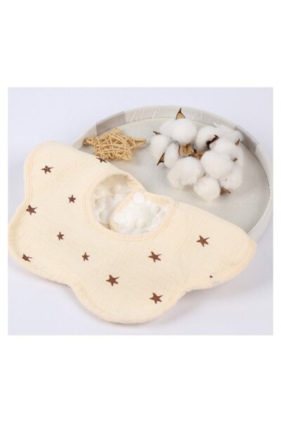 CLICK Bavetă din bumbac pentru bebeluși, 0-12 luni, rezistentă la apă, cu cap...