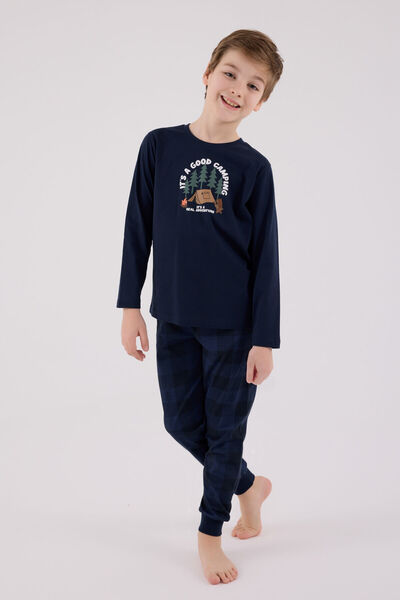 Arnetta Σετ Πιτζάμες Μπλε Navy για αγόρι
