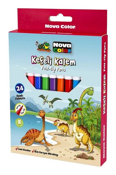 Nova Color Felt-Tip Pen Felt-Tip Pens - 24 Pcs