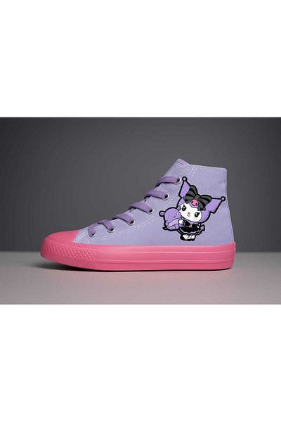LİASSHOES Purple Linen Pink Sole Purple Baby Kuromici Children's Sports Shoes