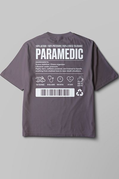 Pratik Medikal Paramedic - Oversize T-Shirt Smoked Unisex