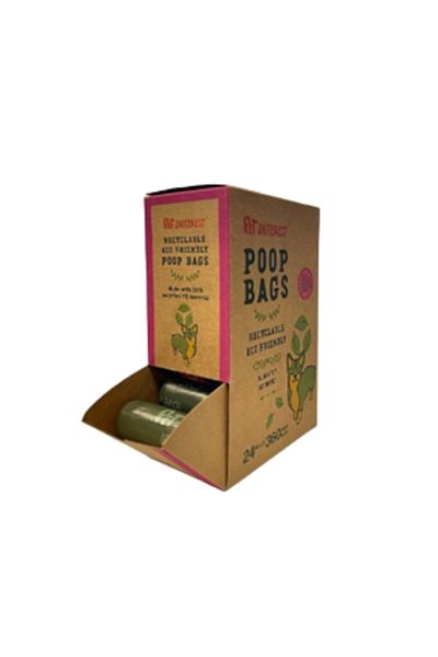 Pet Interest Saci reciclati pentru excremente animale, 24 role, display carton