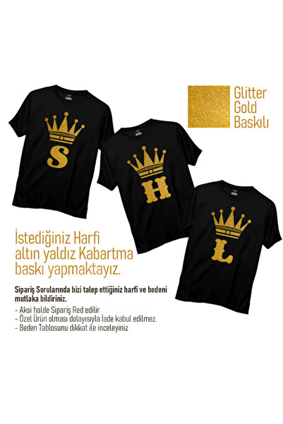 Crea Eymer Wear King-King Custom Printed Cotton/Cotton Crew μπλουζάκι μαύρο-μαύρο