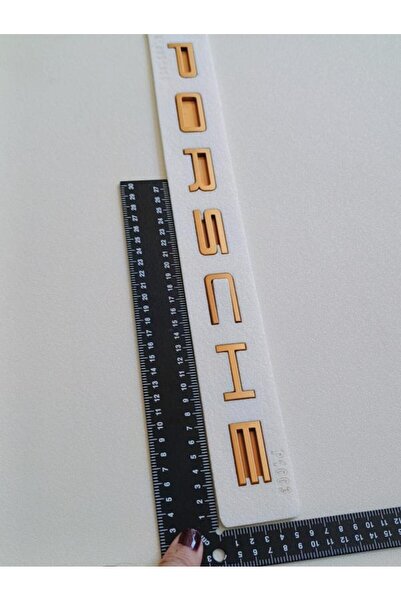 EDEXPORT Porsche Golden Bagaj Yazısı 3M 3D ABS