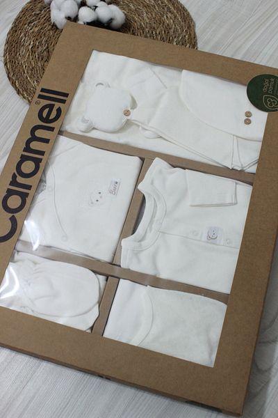 Caramell Barbosa 100% Cotton Teddy Bear Patterned Newborn 10-Piece Hospital Release (56-62cm)New Season 2025