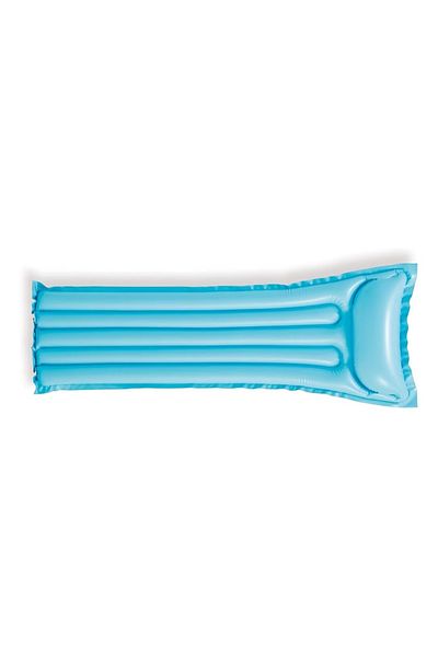 rexa Inflatable Pool Mattress 188x71cm - Blue Lounger Float for Swimming Pool & Beach Fun