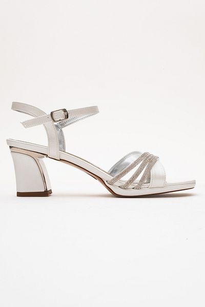 Ataköy Ayakkabı WOMEN'S Rhinestoned Thick Heeled SHOES