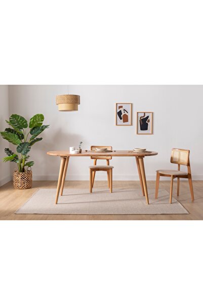 Vivense ARES KAYIN OVAL YEMEK MASASI, 160X80