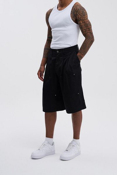 Machinist Men's Oversize Carpenter Black Shorts