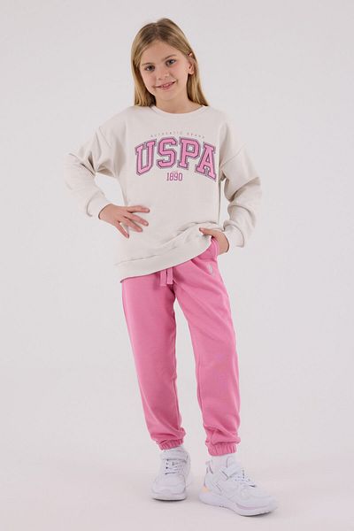 U.S. Polo Assn. U.S. Polo Assn Set de trening pentru fete bej