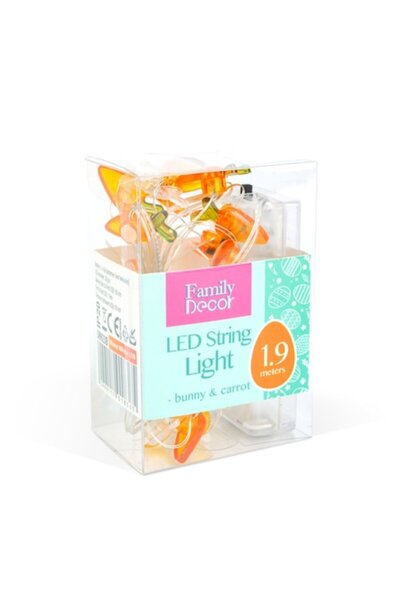 CLICK Ghirlandă cu LED-uri Iepure și Morcov 2M 20 LED-uri 2XAA