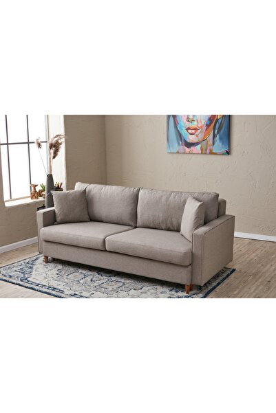 Vivense EVA SERİSİ YATAKLI ÜÇLÜ KOLTUK, KREM