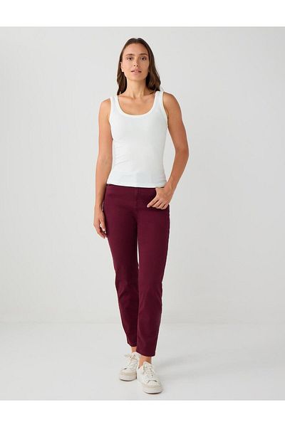 Jimmy Key Tricou tricotat cu decolteu în U, slim ecru