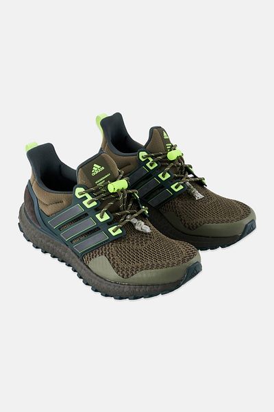 adidas Kids Boy Ultraboost 1,0 ATR Lace Up Running Shoes, Dusty Olive