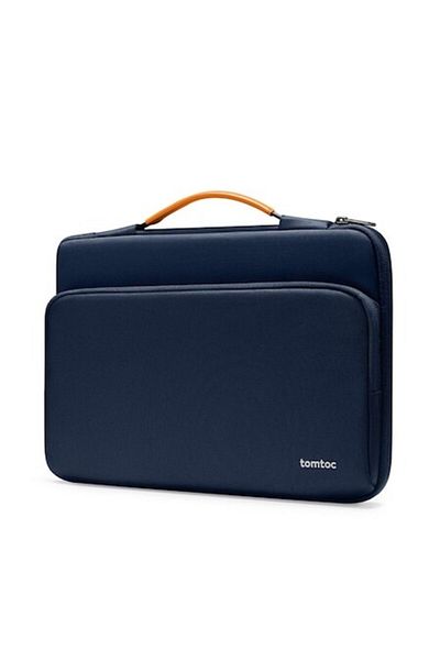 Tomtoc Geantă pentru laptop, rezistentă la șocuri, Tomtoc, fabricată din materiale reciclate, albastră