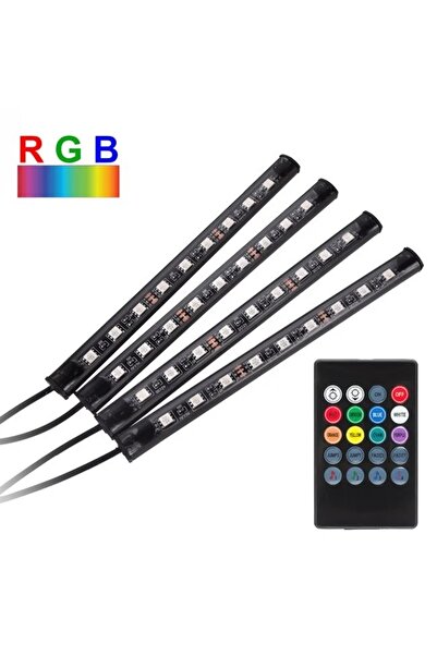divendi-ro Bară luminoasă LED, cu USB și control, 5V, 4 buc, multicoloră