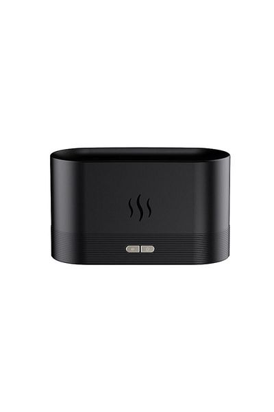 CLICK Essential Oil Diffuser with Flame Effect, Aroma, 180 ml, Adjustable Night Light, Black