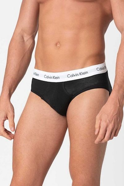 Calvin Klein , Set of briefs with logo waistband - 3 pairs, Black, White, M