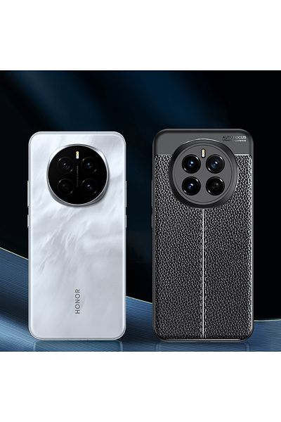 m.tk moveteck حافظة Honor Magic 7 Pro حافظة كاميرا بارزة واقية بمظهر جلدي ناعم غير لامع من السيليكون Niss