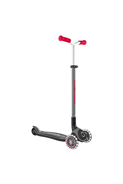 Globber Master Işıklı Katlanabilir Scooter - Kırmızı / Siyah