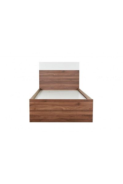 Danube Home New Allano 90x190 Single Bed - Dark Walnut/White L199xW102.6xH104cm