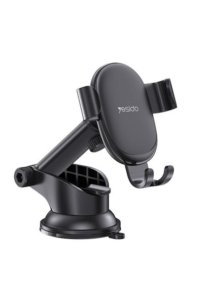 Yesido Suport telefon auto multifuncțional Parbriz/Bord, Compact, Gravity Grip, I341, Deep Dark