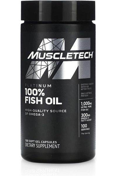 MUSCLETECH Platinum 100% Fish Oil, 100 Caps