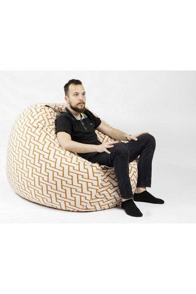 Pufrelax Fotoliu King Size, Material Textil - Zappity Orange