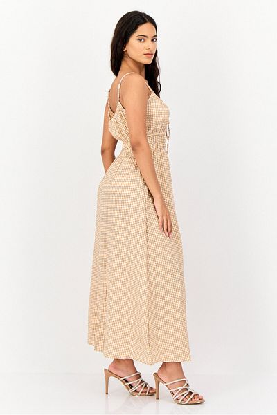 Koton Ole X Women Gingham Print Midi Dress, Multicolor