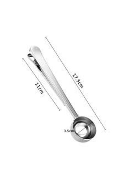 SERAMİKCİ Kyr-5224 Clip Coffee Measurement Spoon Silver