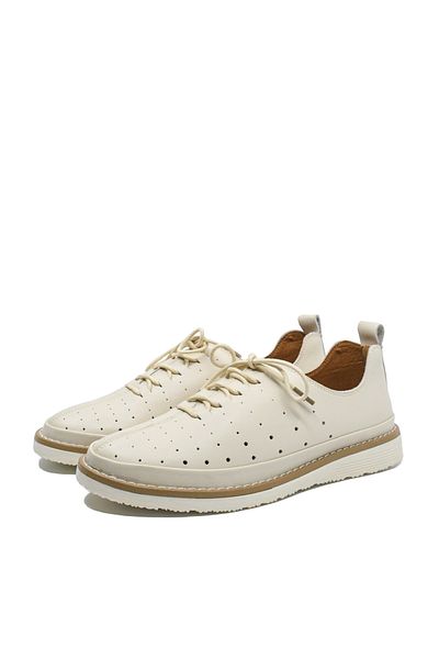 PASS Collection Pantofi casual Pass Collection, bej din piele naturală cu perforații