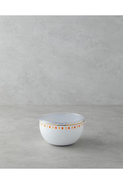 English Home Summer Line Enamel 2-Piece Storage Container 0.75 X 1.20 L White - Yellow
