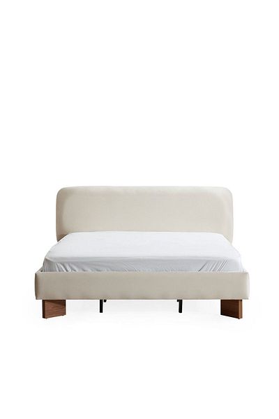Danube Home Ren 150x200 Queen Fabric Bed - Beige L174xW220xH90cm