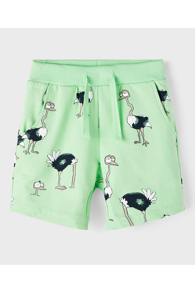 Name it Printed Shorts - Green Ash