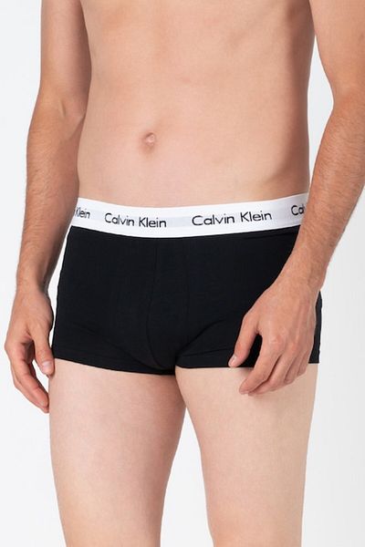 Calvin Klein , Set of low-waist boxers - 3 pairs, Black, Optic White, XS