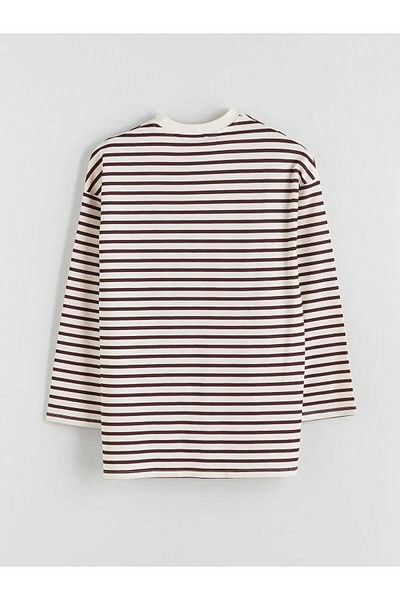 LC Waikiki Дамска туника с райета и кръгло деколте LCW Modest (W5)