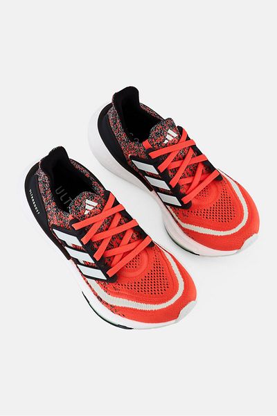 adidas Kids Boy Ultraboost Light Lace Up Running Shoes, Red