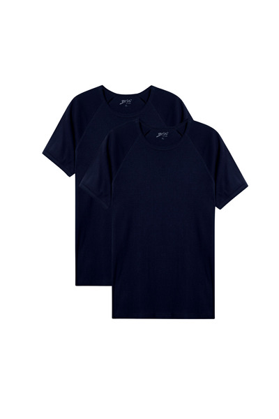 Brix 0534 Tricou pentru bărbați, pachet de 2, culoare bleumarin