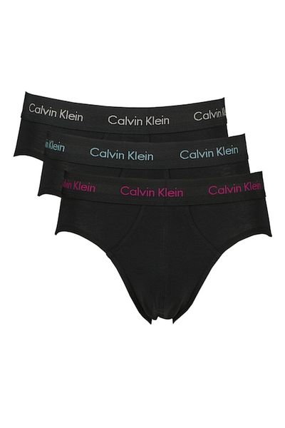 Calvin Klein , Set of Briefs with Logo Waistband - 3 Pairs, Dim Black, Anthracite Gray, Size M