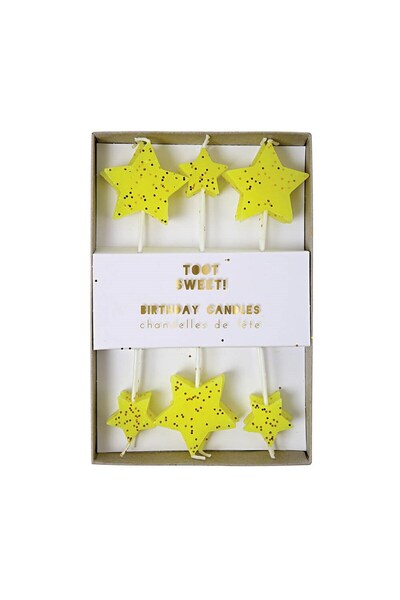 Meri Meri Yellow Stars Candle