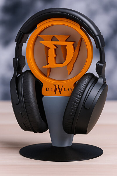 Srd3dMaker Diablo 4 Temalı Dekoratif Büyük Boy Kulaklık Standı – Oyuncu Akses...